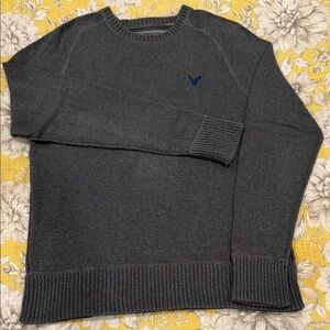 American Eagle Outfitters Dark Gray Crewneck Sweater